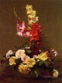 Gladiolas and Roses flower painter Henri Fantin Latour